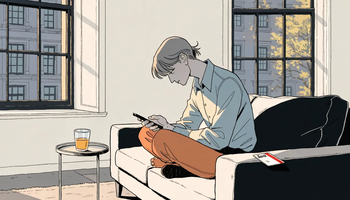 Person waiting for a casino withdrawal on smartphone in a London flat